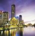 View of Southbank at night from the Princes Bridge